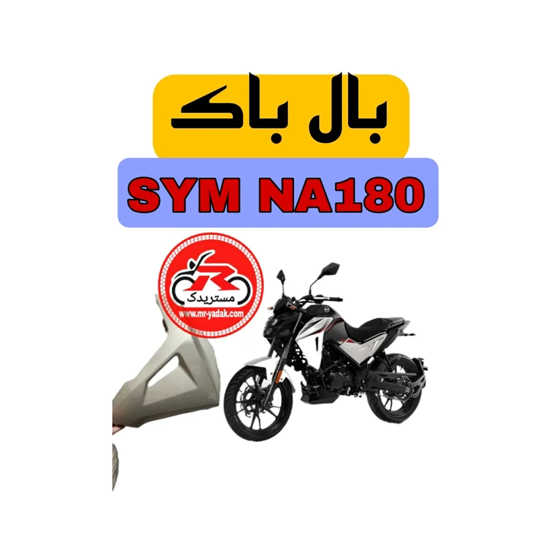 بال باک موتورسیکلت SYM NA180 (رنگ نقره ای)