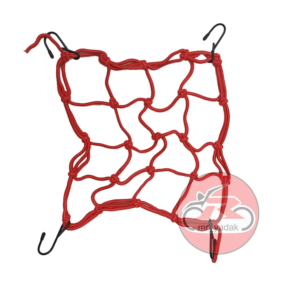 توری کلاه موتورسیکلت-مشکی،قرمز-157 (1) توری روی باک و ترک (محافظ کلاه ایمنی)