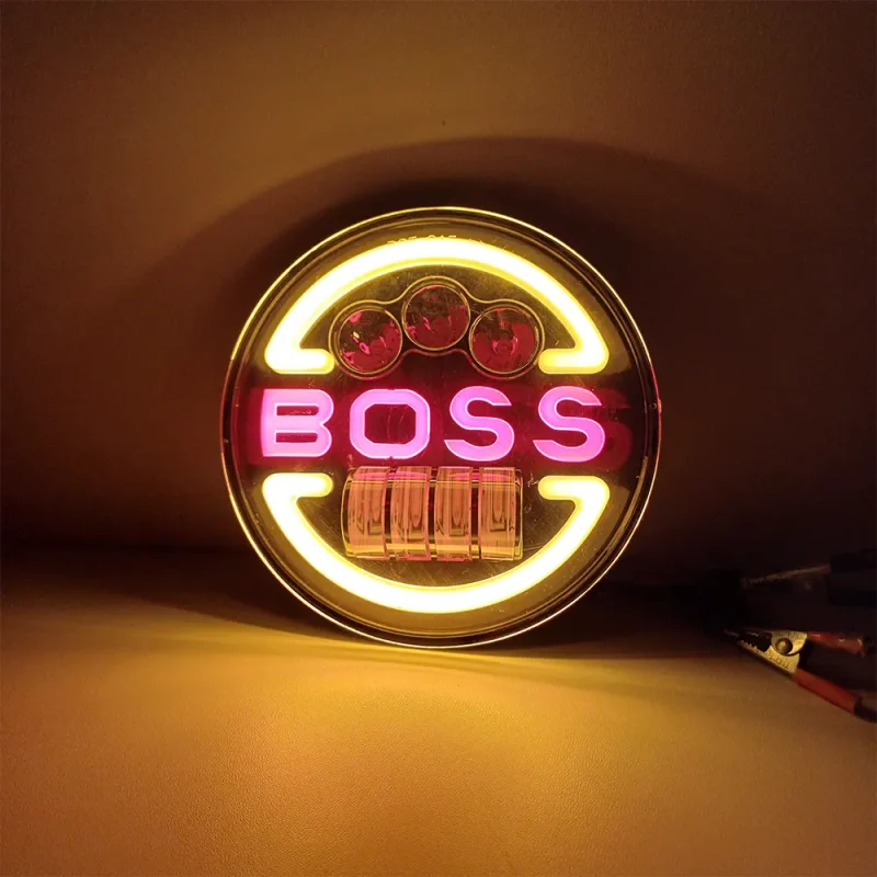 بلوری گرد 7 اینچ BOSS کد 06 مناسب برای موتورسیکلت و ماشین - Image 4
